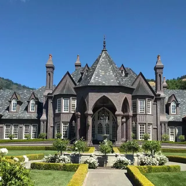 Ledson Winery's tasting room looks like a European castle.